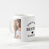 Personalized Bestea (bestie + tea) text 2 photos Kaffeetasse (Vorderseite Links)