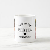 Personalized Bestea (bestie + tea) text 2 photos Kaffeetasse (Mittel)