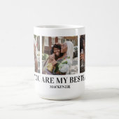 Personalized Bestea (bestie + tea) text 3 photos Kaffeetasse (Mittel)