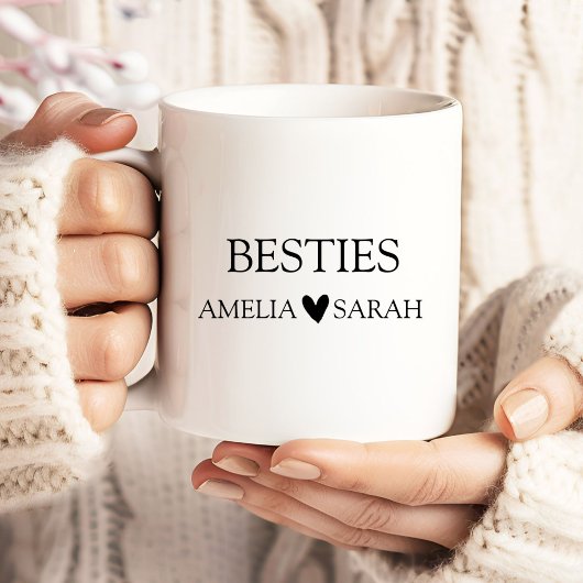 Personalized Besties Coffee Mug Best Friend Gift Jumbo-Tasse