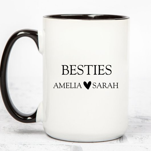 Personalized Besties Coffee Mug Best Friend Gift Tasse