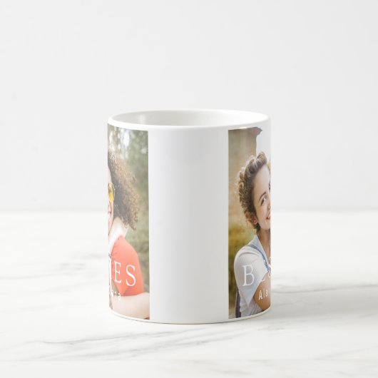 Personalized Besties Mug with Names and Photo Kaffeetasse (Mittel)