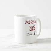 Personalized bible Scripture Psalms 23 Christian Kaffeetasse (VorderseiteRechts)