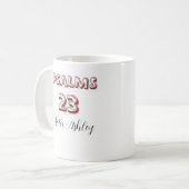 Personalized bible Scripture Psalms 23 Christian Kaffeetasse (Vorderseite Links)