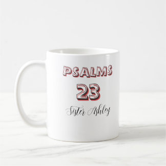 Personalized bible Scripture Psalms 23 Christian Kaffeetasse