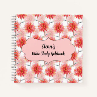 Personalized Bible Study Notebook with Watercolor Notizblock