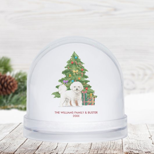 Personalized Bichon Frise Dog Christmas Schneekugeln