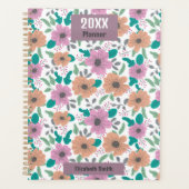 Personalized Big Bright Flowers Pattern 20XX Planer (Vorderseite)