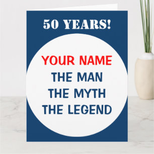 Personalized big oversized Birthday card for men Karte