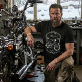 Personalized Biker Dad Christmas Gift Tee