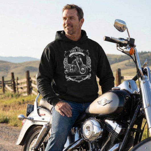 Personalized Biker Motorcycle Rider Gift Hoodie