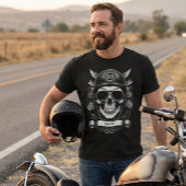 Personalized Biker Skull Motorcycle 2-Sided Tee