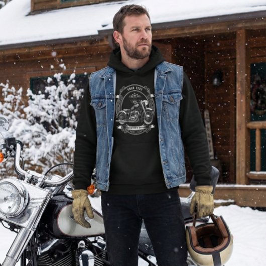 Personalized Biker Winter Hoodie Gift