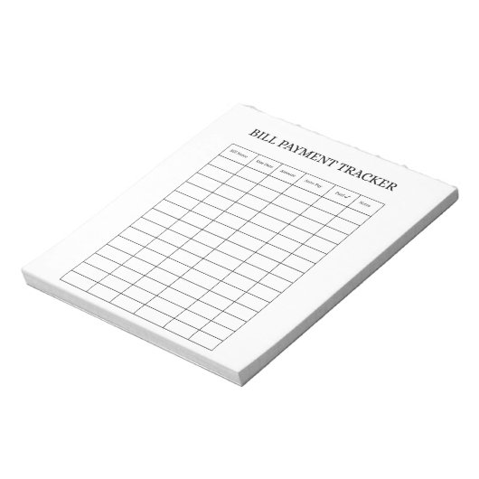 Personalized Bill Payment Tracker Notepad Notizblock (Rotiert)
