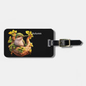 Personalized Bird Silhouette Luggage Tag Gepäckanhänger (Vorderseite horizontal)
