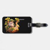 Personalized Bird Silhouette Luggage Tag Gepäckanhänger (Rückseite horizontal)