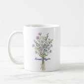 Personalized Birth Flower Aster Custom Kaffeetasse (Links)