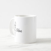 Personalized Birth Flower Ceramic Mug, Custom name Kaffeetasse (Vorderseite Links)