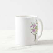Personalized Birth Flower Chrysanthemum Custom Kaffeetasse (VorderseiteRechts)