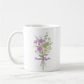 Personalized Birth Flower Chrysanthemum Custom Kaffeetasse (Links)