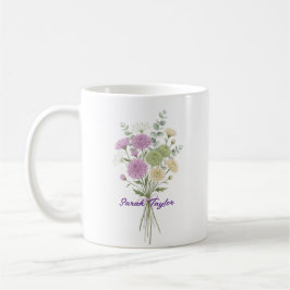 Personalized Birth Flower Chrysanthemum Custom Kaffeetasse