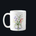 Personalized Birth Flower Lily of The Valley Kaffeetasse<br><div class="desc">Celebrate a special connection with our Watercolor Birth Flower Personalized Mug. Featuring a floral illustration that represents the unique beauty of their birth month, this mug blends artistic flair with everyday functionality. The soft, ethereal watercolor textures pop against the crisp ceramic, creating a piece that feels more like a work...</div>