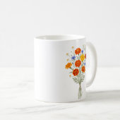 Personalized Birth Flower Marigold Custom Kaffeetasse (VorderseiteRechts)