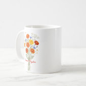 Personalized Birth Flower Marigold Custom Kaffeetasse (Vorderseite Links)