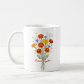 Personalized Birth Flower Marigold Custom Kaffeetasse (Links)