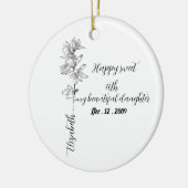 Personalized Birth Month Flower sweet 16 birthday Keramik Ornament (Links)