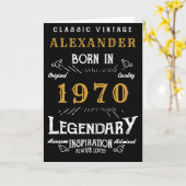 Personalized Birthday 1970 Add Your Name Legendary Karte (Gelbe Blume)