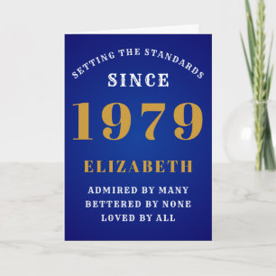 Personalized Birthday 1979 Standards Add Your Name Karte