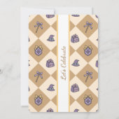 Personalized Birthday Academy Wizard School Gold Einladung (Rückseite)