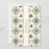 Personalized Birthday Academy Wizard School Green Einladung (Rückseite)