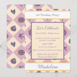 Personalized Birthday Academy Wizard School Pink Einladung