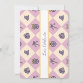 Personalized Birthday Academy Wizard School Pink Einladung (Rückseite)