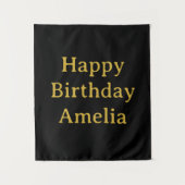 Personalized Birthday Banner Custom Name Flag Wall Wandteppich (Vorderseite)