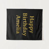 Personalized Birthday Banner Custom Name Flag Wall Wandteppich (Vorderseite (Horizontal))