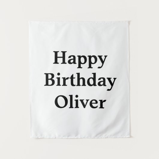 Personalized Birthday Banner Custom Name Flag Wall Wandteppich (Vorderseite)