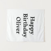 Personalized Birthday Banner Custom Name Flag Wall Wandteppich (Vorderseite (Horizontal))