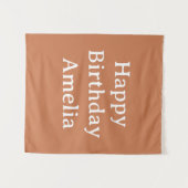 Personalized Birthday Banner Custom Name Flag Wall Wandteppich (Vorderseite (Horizontal))