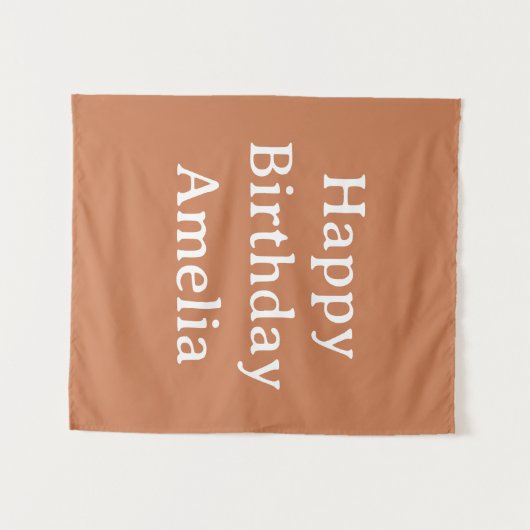 Personalized Birthday Banner Custom Name Flag Wall Wandteppich (Vorderseite (Horizontal))