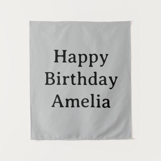 Personalized Birthday Banner Custom Name Flag Wall Wandteppich (Vorderseite)
