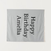 Personalized Birthday Banner Custom Name Flag Wall Wandteppich (Vorderseite (Horizontal))