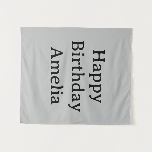 Personalized Birthday Banner Custom Name Flag Wall Wandteppich (Vorderseite (Horizontal))