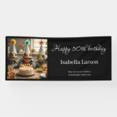 Personalized birthday banner with turtles (Horizontal)