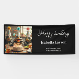 Personalized birthday banner with turtles