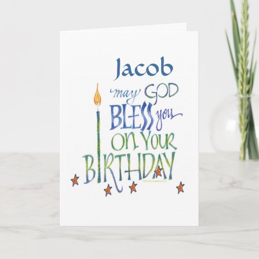 Personalized Birthday Blessings Greeting Card Karte (Vorderseite)