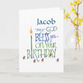 Personalized Birthday Blessings Greeting Card Karte (Gelbe Blume)