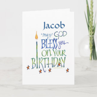 Personalized Birthday Blessings Greeting Card Karte